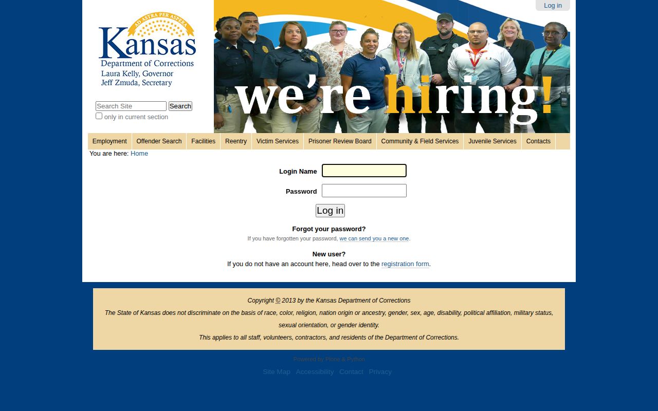 Kingman County parole and probation office assignment in the KDOC directory